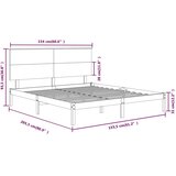 Okvir za krevet od masivnog drva 150 x 200 cm veliki bračni | shoptok.hr