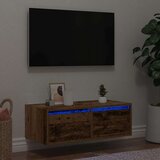 vidaXL TV ormarići s LED svjetlima 2 kom boja drva 75x35,5x25 cm | shoptok.hr