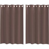 Voile zavjese s ušicama 2 kom smeđe 140x175 cm | Shoptok.si