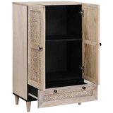 vidaXL Highboard s ladicama Bijelo 60 x 33 x 100 cm masivno drvo manga | shoptok.hr