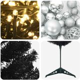  Umjetno usko božićno drvce s kuglicom 150 cm 150 LED lampica | shoptok.hr