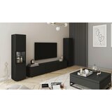 MID.YOU Dnevni Regal Berlin Iii, Črna Mat, Osvetlitev, 3-Delni | Shoptok.si