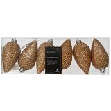 Dekordom Novogodišnji set šišarki za jelku 6pcs 8cm 028675 - Pecan brown - KMG | ePonuda.com