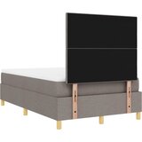  LED Box Spring Krevet Sivo-smeđa 120 x 200 cm tkanina | shoptok.hr