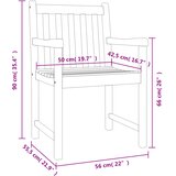  Vrtne stolice 4 kom 56 x 55,5 x 90 cm od masivnog drva bagrema | shoptok.hr