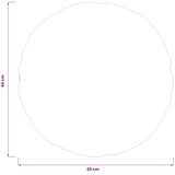  Jastuk s jastukom HEERLEN 6 kom. Sivosmeđa Tkanina - Sivosmeđa Ø 60 cm 6 | shoptok.hr