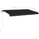 vidaXL Tenda na automatsko uvlačenje 400 x 350 cm antracit | shoptok.hr