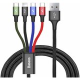 Kabl za brzo punjenje BASEUS/4 u1/iP+Type-C+Micro 3.5A/1,2m/crna