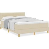  Box Spring Postelja z Vzmetnico Krem 160x200 cm Tkanina, (22080969) | Shoptok.si