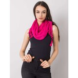 Fashion Hunters Fuchsia women's scarf with fringes | Shoptok.si