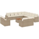  14-dijelni set vrtnih sofa s jastucima poliratan Bež | shoptok.hr