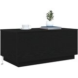  Klub stolić s LED svjetlima crni hrast 90x50x40 cm | shoptok.hr