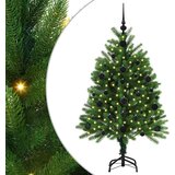 vidaXL Božično drevo med 150 LED z stojalom Zelena 120 cm PE | Shoptok.si