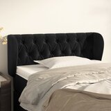  Uzglavlje s ušima crno 103x23x78/88 cm baršunasto | Eponuda.com