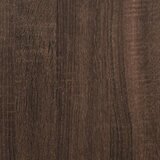 vidaXL Klubska mizica rjavi hrast 100x57x35 cm inžen. les in kovina | Shoptok.si
