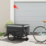 vidaXL Prikolica za bicikl crno-siva 45 kg željezna | shoptok.hr
