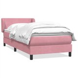 Box spring krevet s madracem ružičasti 80 x 220 cm baršunasti | shoptok.hr