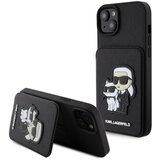 Karl Lagerfeld Ohišje za Apple iPhone 15 Plus Saffiano z držalom za kartice, ?rna, (21243652) Cene