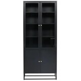 Venture Home vitrina Bakal 41 × 190 × 80 cm, crna | shoptok.hr