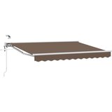 vidaXL Električni zložljiv senčnik Taupe 3,5 x 2 m, (5000252285) | Shoptok.si