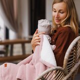 BabyOno Pletena bombažna odejica obojestranska 75x100 cm, roza | Shoptok.si