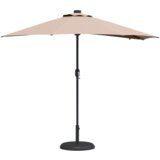 vidaXL Vrtni suncobran Sivo-smeđa 294 x 150 x 223 cm tkanina | shoptok.hr