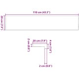  Prozorske klupice 2 kom tamnosmeđe 110x20x2 cm masivne hrast | shoptok.hr