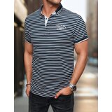 DStreet Koszulka męska polo w paski niebieska | shoptok.hr