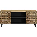 TV ormarić crni 105x33,5x46 cm Puno grubo drvo Mango | shoptok.hr