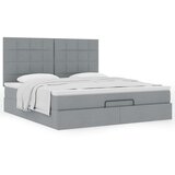 vidaXL Okvir kreveta s madraca svijetlosivi 160x200cm od tkanine | shoptok.hr