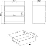 Tvilum Komoda v hrastovem dekorju v naravni barvi 77x70x50 cm Naia – | Shoptok.si