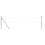  Ograjni Stebri Komplet 26 Galvanizirano jeklo 3.2 x 3.2 x 50 cm | Shoptok.si