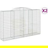  Lučne gabionske košare 2 kom 300x50x180/200cm pocinčano željezo | shoptok.hr