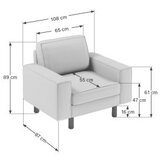 Atelier Del Sofa 1-Seat sofa sparrow 1 pebble walnut | ePonuda.com