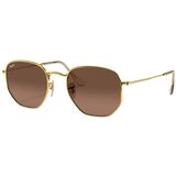 Ray Ban Hexagonal Flat Lenses RB3548N 912443 S (48) Zlata/Rjava | Shoptok.si