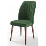 Hanah home set trpezarijskih stolica Etra 6 kom, kaki zelena tkanina Jerry, drvene noge boje oraha | Eponuda.com