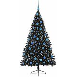  Umjetno predsvijetljeno božićno drvce Crna 180 cm PVC | shoptok.hr