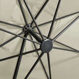 Konzolni suncobran sa stupom i LED svjetlom 300 cm boja pijeska | shoptok.hr