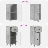  Set kupaonskih ormara od 4 dijela BREDA Betonska siva | shoptok.hr