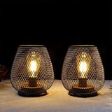 TRIROCKS kovinska LED svetilka na baterije 17 cm rjava Cene