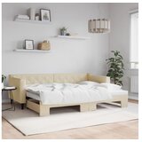 vidaXL Izvlečna dnevna postelja temno krem 80x200 cm blago Cene