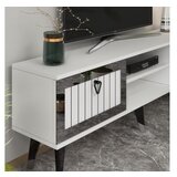 Hanah home tv polica lidya white silver