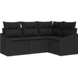  Set sofe 4 kom. Crna poliratan | shoptok.hr