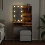  Toaletni stol s LED-om staro drvo 74,5x40x141 cm | shoptok.hr