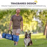  Set za agility trening pasa 8 dijelova s ​​tunelom slalomskim motkama podesivim preponama obručem za skakanje i zdjelom. | shoptok.hr