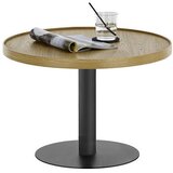 Konferencijski stočić FOCUS prečnik 60 cm hrast/crna Cene