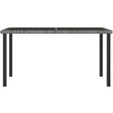 vidaXL Vrtni blagovaonski stol sivi 140 x 70 x 73 cm od poliratana | shoptok.hr
