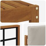  Set vanjskih sofa 4 kom. Prirodna i svijetlo siva | shoptok.hr