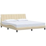  Posteljni okvir brez vzmetnice krem 180x200 cm blago | Shoptok.si