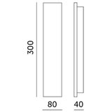  LED Spoljašnje zidno svetlo MIRANA S LED/8W/230V 4000K IP44 30 cm crna | Eponuda.com
